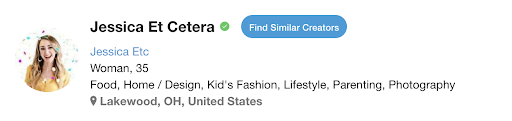 find similar creators button