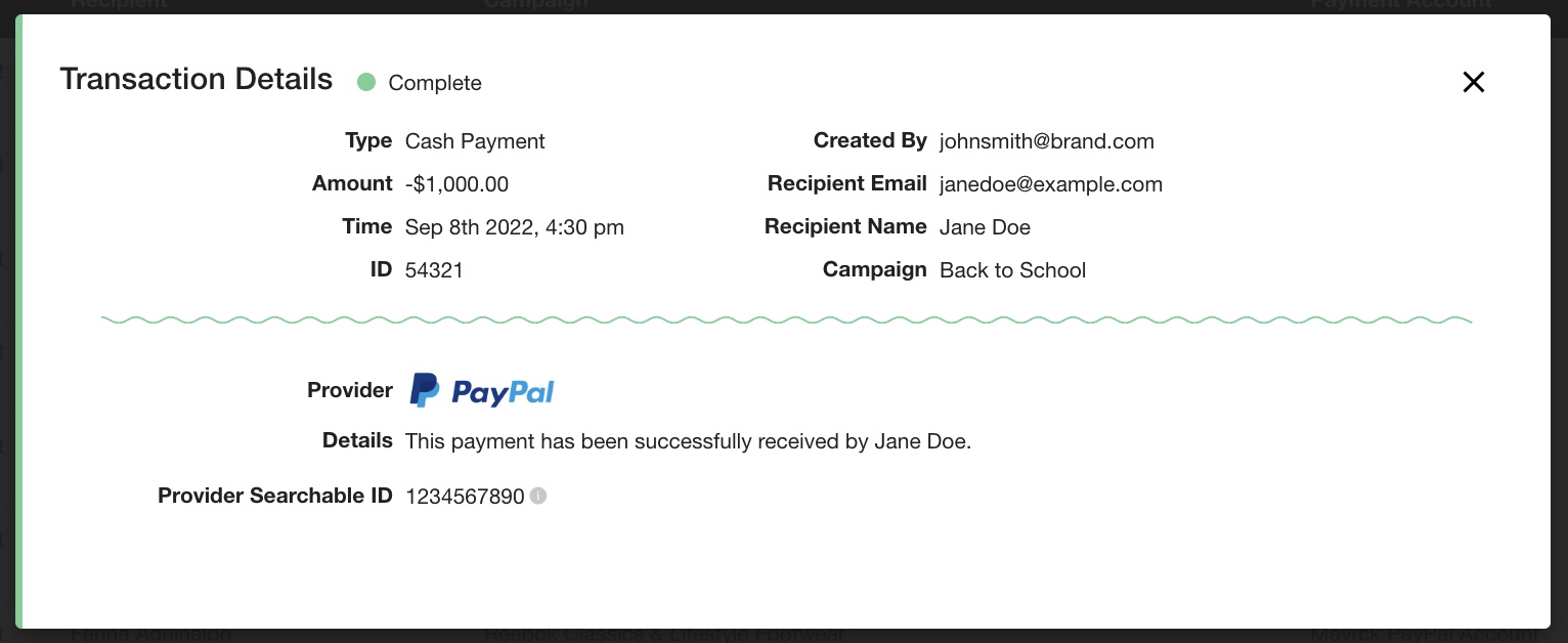 complete paypal transaction